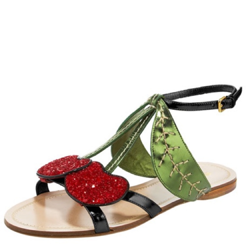 Miu Miu glitter cherry sandals size EU 41